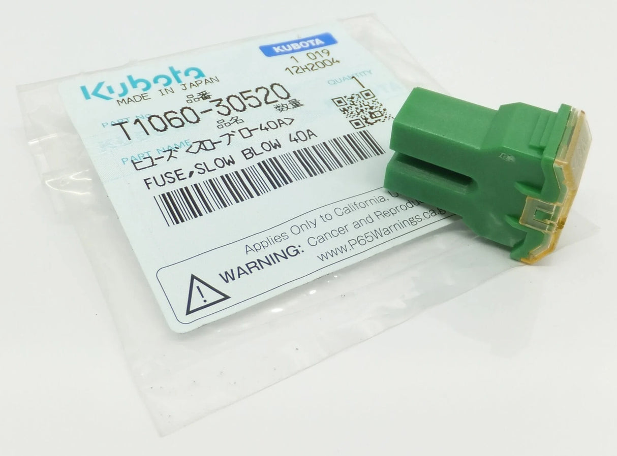 Kubota Slow Blow Fuse 40AMP F1900,G, GR, M, L, Series