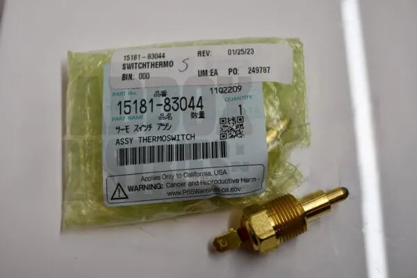 Kubota Thermo Switch 15181‑83044 | Normally Open 105 °C, R3/8″ Thread