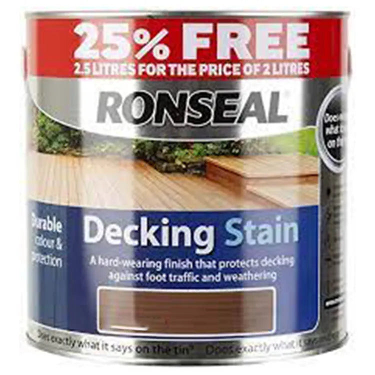 Ronseal Decking Stain Rich Mahogany - 2 Litre + 25%