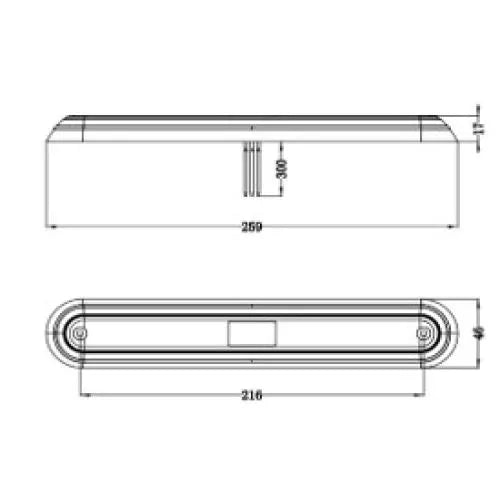 LED Global 9-33 Volts LED Slim Tail Light Pair