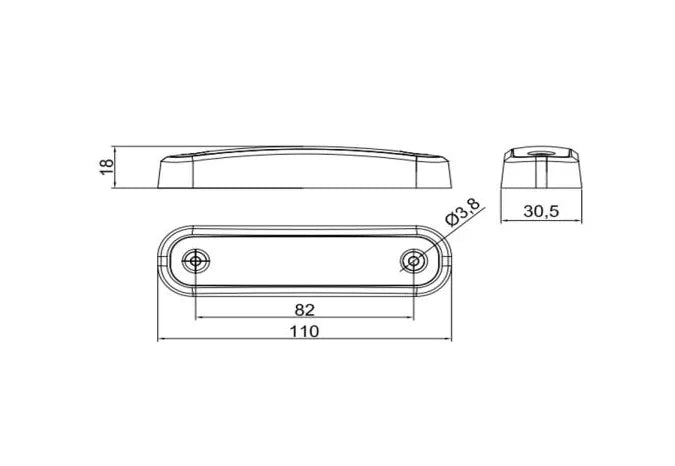 LED Global 12/24V Green LED Marker Light
