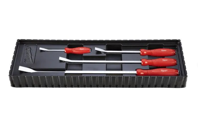 Milwaukee 48229214 4‑Piece I‑Beam Pry Bar Set - 8", 12", 18", 24" Bars in Storage Tray