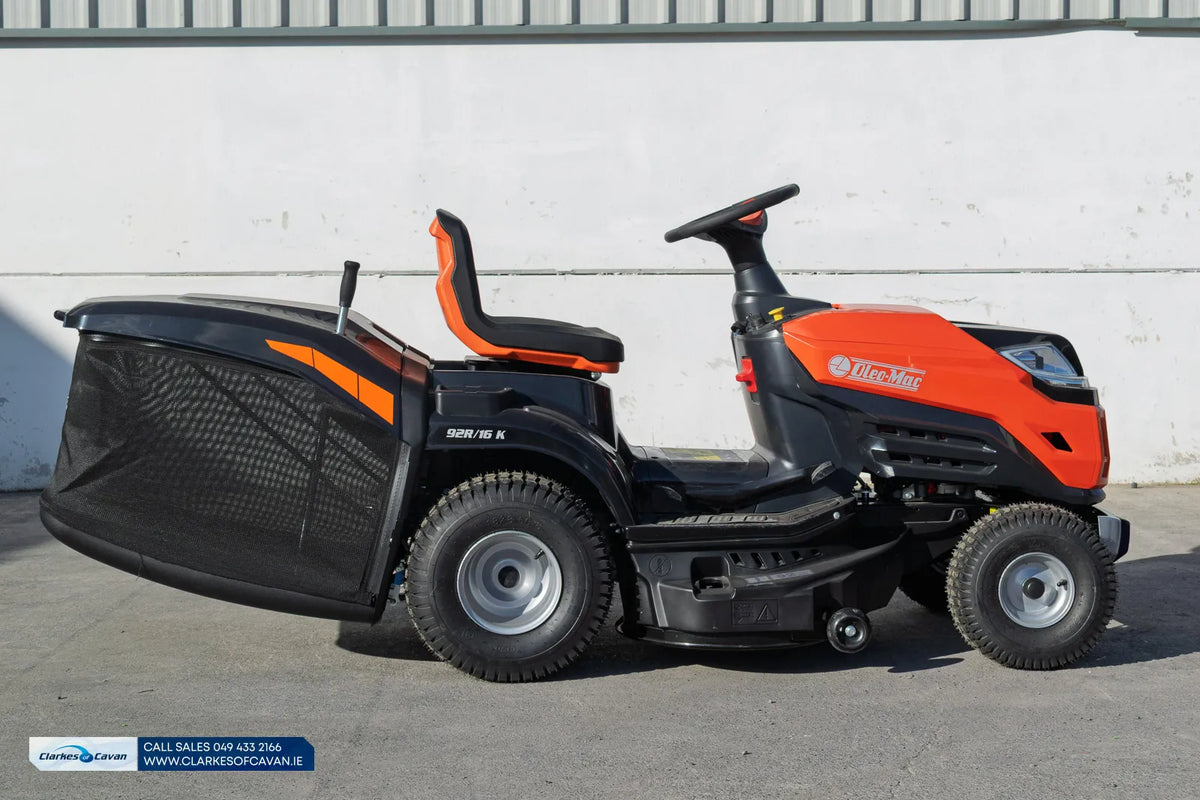 Oleo-Mac Ride On Mower OM92R/16K - 16hp 36" with Mulching Kit & 300L Grass Collector