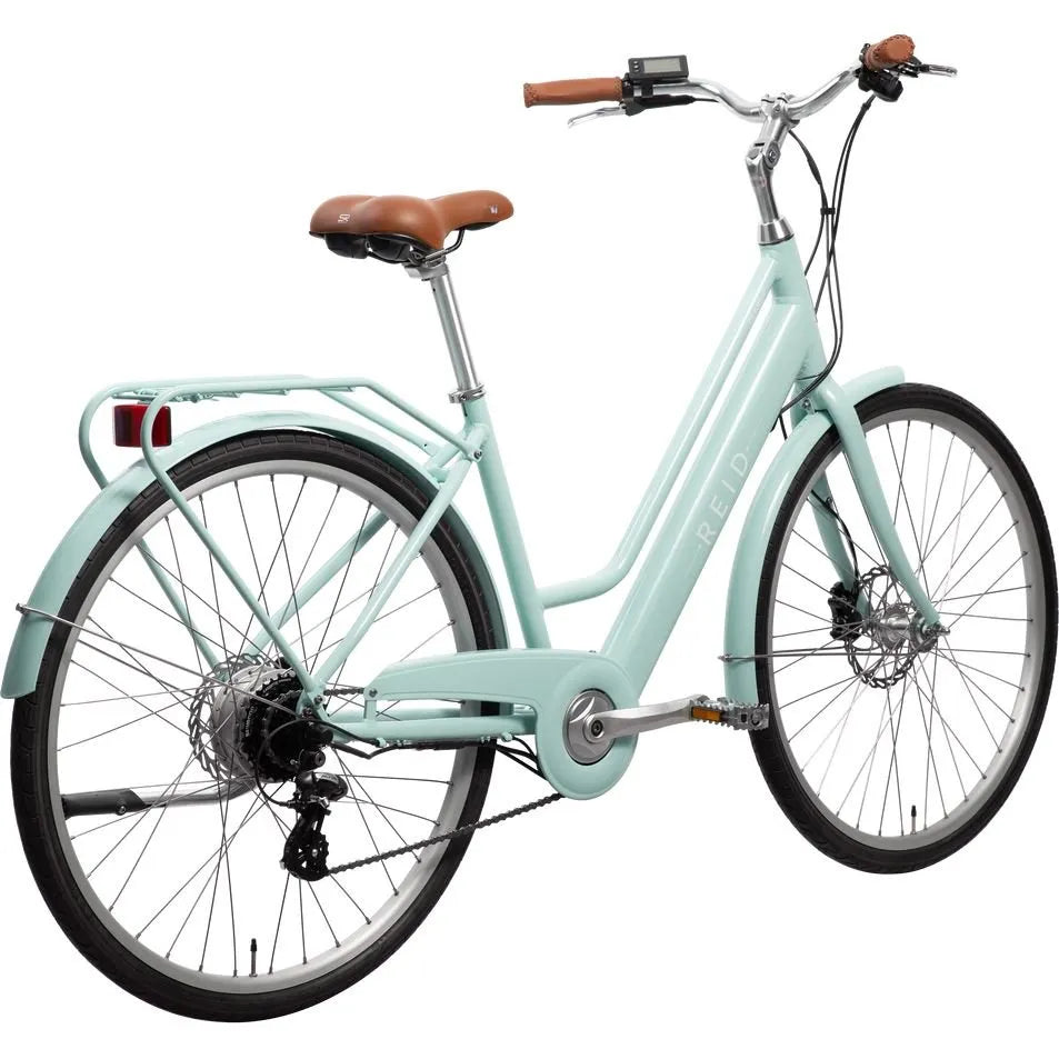 REID Ladies Classic eBike Womens Electric City Bike 46cm Medium - 250W Motor & Vintage Style in Sage