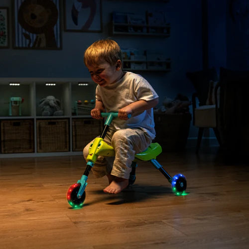 TP Scuttlebug Firefly Ride-On - Folding 3-Wheel Toddler Trike with Light-Up Wheels (8615)