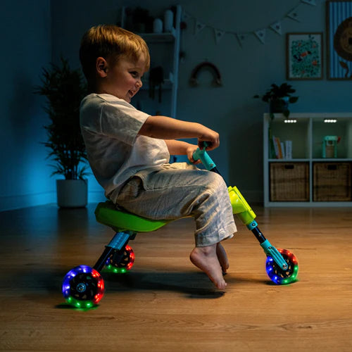 TP Scuttlebug Firefly Ride-On - Folding 3-Wheel Toddler Trike with Light-Up Wheels (8615)