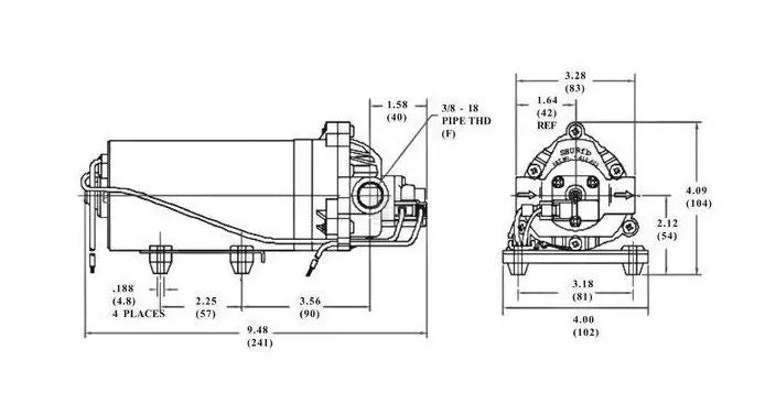 Shurflo 8030-813-239 Diaphragm Pump 12V 6.3 l/min - High-Pressure, Self-Priming