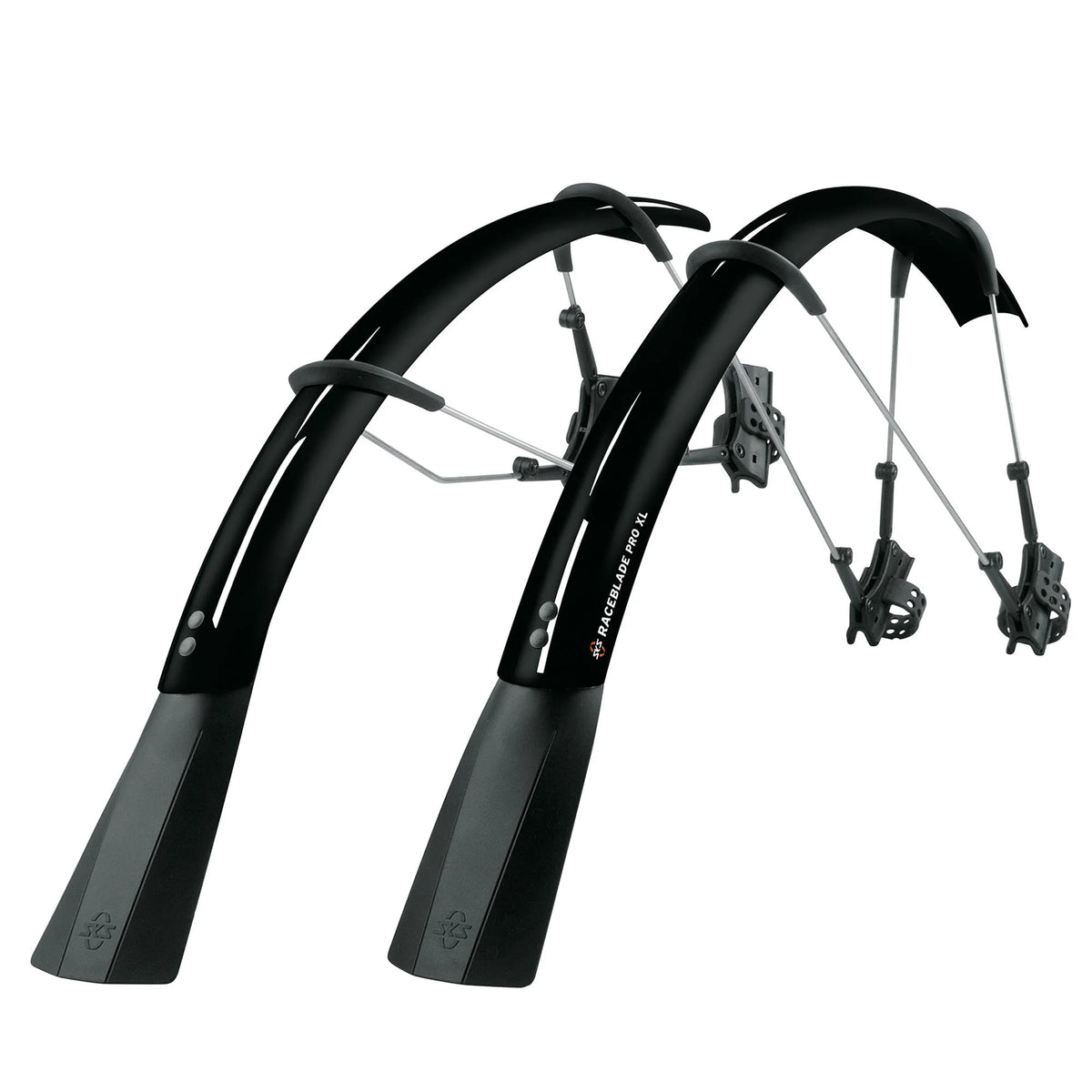 SKS Raceblade Pro XL Mudguard Set - Black | Clip-On Road Bike Mudguards for 25-32mm Tyres