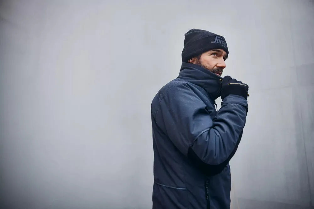 Snickers 1158 AllroundWork Navy/Black Winter Jacket Medium - Insulated & Water-Repellent Workwear