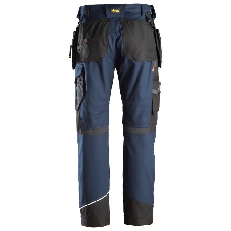 Snickers 6214 RuffWork Canvas Work Trousers (Navy/Black)