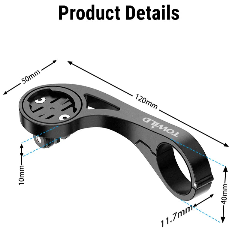ToWild Bike Computer Bracket Handlebar Extension Front Mount For Garmin, Igpsport GPS Computer