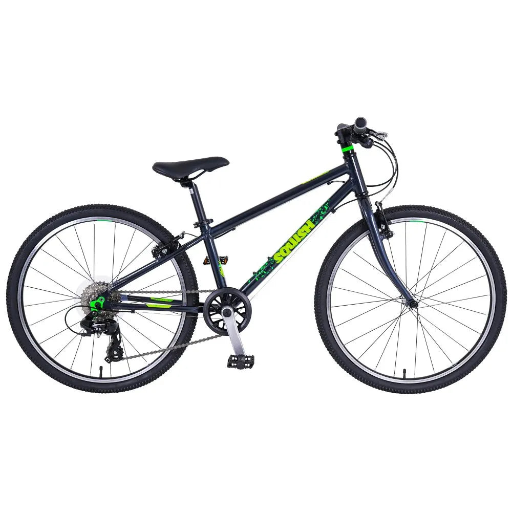 Squish Dark Grey 24" Kids Bike | 11" Frame, Lightweight Aluminium, 8-Speed Gears for Ages 8-11