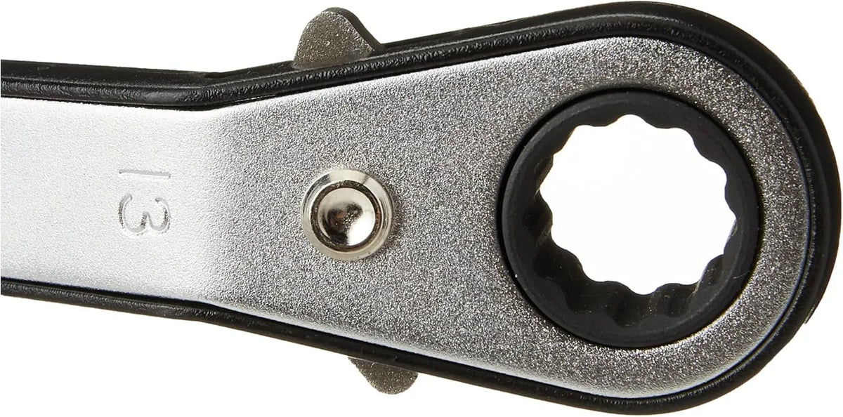 Teng Tools 681013 Rors Wrench 10x13mm - Reversible Ratcheting Ring Spanner, 25° Offset