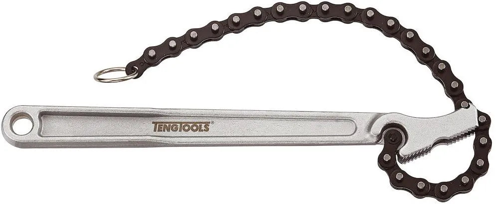 Teng Tools 9124 Chain Pipe Wrench - Heavy Duty, 100 mm Capacity