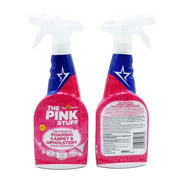 The Pink Stuff Miracle Foaming Carpet & Upholstery Stain Remover - 500ml, Powerful Stain Removal