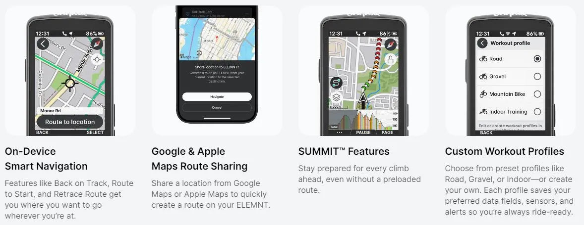 Wahoo ELEMNT ROAM 3 GPS Bike Computer - Advanced Cycling GPS Computer with Touchscreen