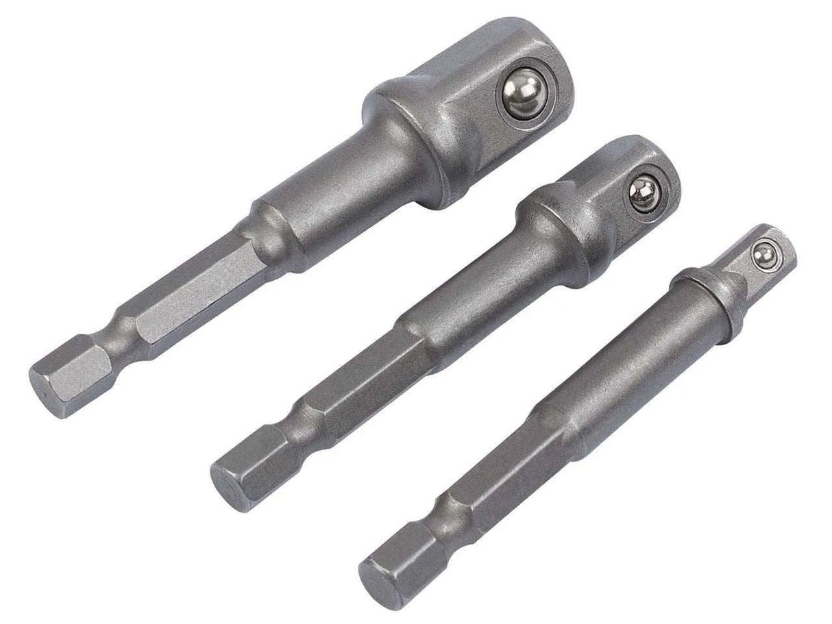 Draper BCS/3 1/4In Hex. x 1/4In and 3/8In Square Drive Adaptors
