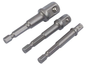 Draper BCS/3 1/4In Hex. x 1/4In and 3/8In Square Drive Adaptors