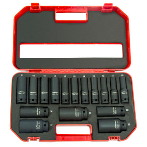 Jefferson 16 Piece 1/2" Deep Impact Socket Set