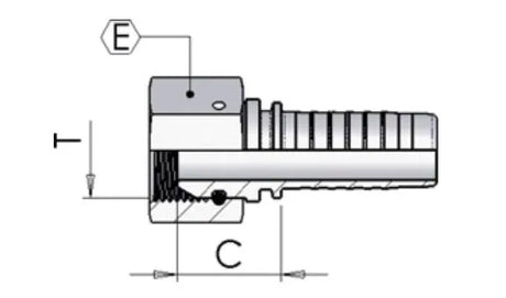 BSP Female 60 Degree Cone Fitting - 3/8" Hose x 3/8" BSP Zinc Passivated