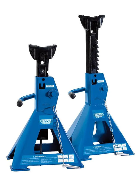 Draper Pair of Pneumatic Rise Ratcheting Axle Stands (3 tonne)