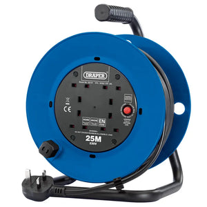 Draper 230V Four Socket Industrial Cable Reel 25M