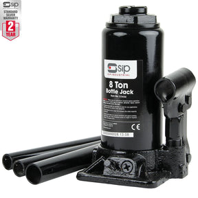 SIP 8 TON Bottle Jack 03656 - Heavy-Duty, Adjustable Lifting, Overload Protection