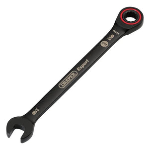 Draper Expert Hi-Torq Metric Ratchet Combination Spanner, 9mm, Black