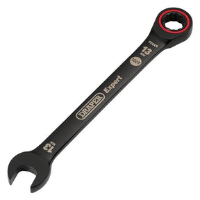 Draper Expert Hi-Torq Metric Ratchet Combination Spanner, 13mm, Black