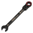 Draper Expert Hi-Torq Metric Flexible Head Ratchet Combination Spanner, 12mm, Black