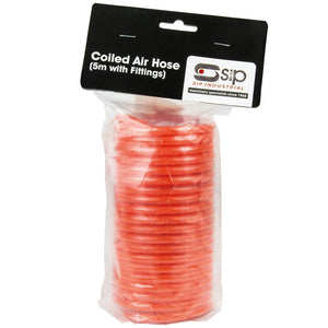 SIP 5 Metre Coiled Air Hose with Fittings