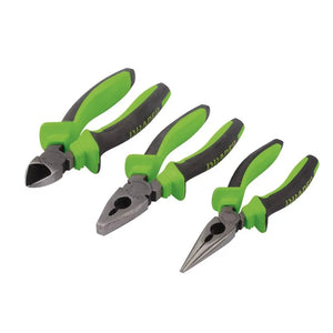 Draper Soft Grip Pliers 3 Piece Set Green