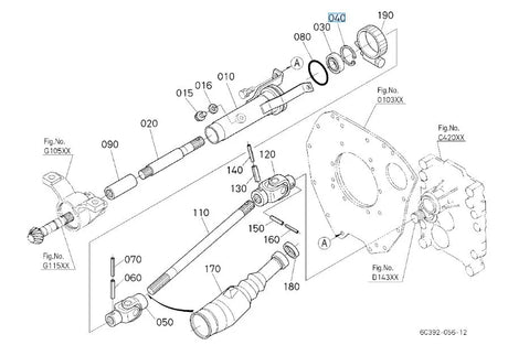 04611-00420 Kubota CIR‑CLIP, INTERNAL - OEM Snap Ring for Shafts & Steering Assemblies