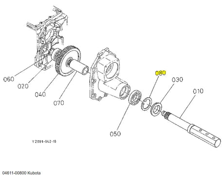 04611-00800 Kubota CIR-CLIP, Internal - OEM Replacement for Rear Axles, Front Axles, and Gear Shafts
