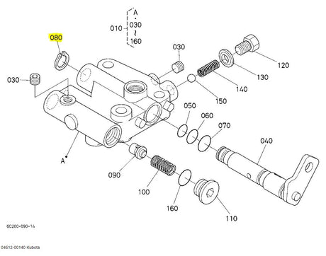 04612-00140 Kubota CIR-CLIP - OEM Replacement for PTO Valves, Clutch Shafts, and Brake Rods