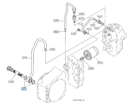 04811-10300 Kubota O Ring - Hydraulic & Engine Seal for Tractors and Mowers