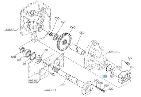 04811-50600 Kubota O Ring - Front Axle, Steering & Drivetrain Seal