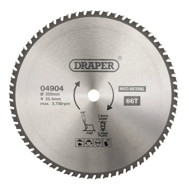 Draper TCT Multi-Purpose Circular Saw Blade 355mm