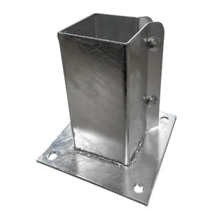 100 x 100mm Galvanised Bolt Down - Heavy-Duty Post Support (4" x 4")