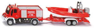 Siku Unimog Fire Engine with Boat 1:87
