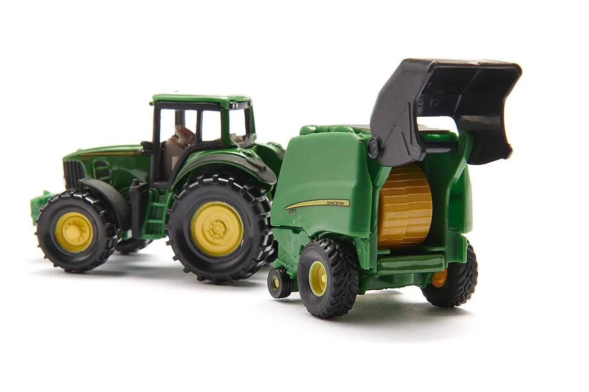 Siku John Deere Tractor with 990 Baler 1:87