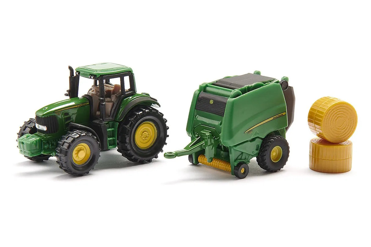 Siku John Deere Tractor with 990 Baler 1:87