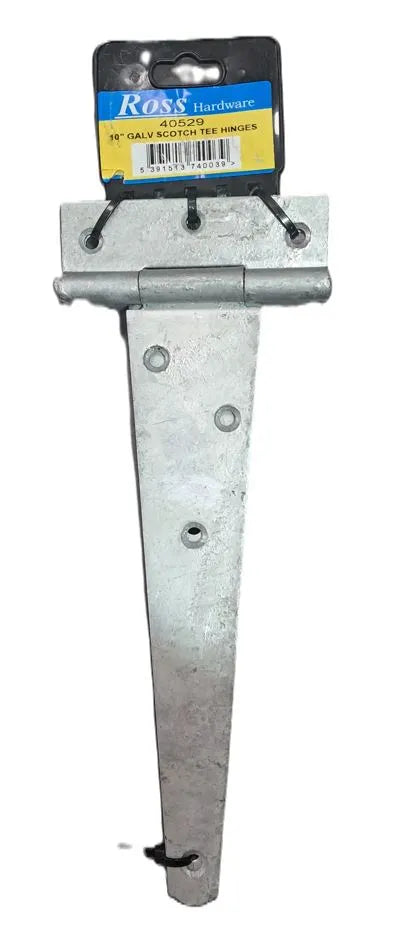 10‑Inch Hot‑Dipped Galvanised Scotch T‑Hinge - Heavy‑Duty Gate & Shed Door Strap