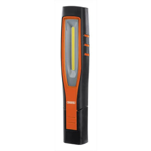 Draper COB/SMD Led Rechargeable Inspection Lamp 7W, 700 Lumens, Orange