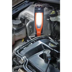 Draper COB/SMD Led Rechargeable Inspection Lamp 7W, 700 Lumens, Orange