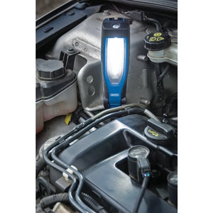 Draper COB/SMD Led Rechargeable Inspection Lamp 10W, 1000 Lumens, Blue, x1 Usb cable, x1 Charger
