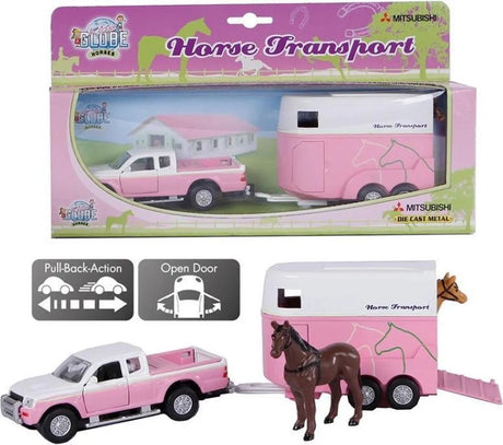 Kids Globe Mitsubishi L200 with Horse Trailer