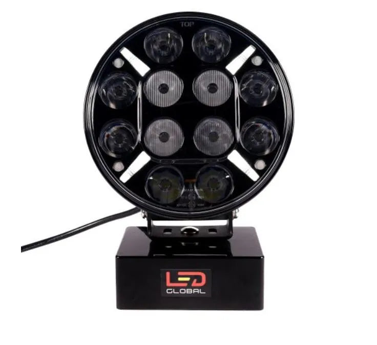 120W 9" LED Driving Light with Dual Colour Position & Amber Warning Strobe - LG877