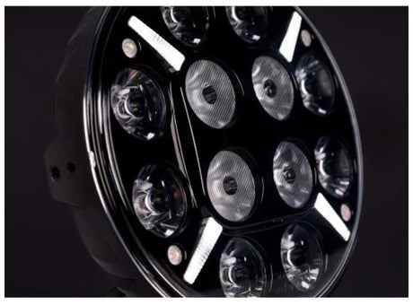 120W 9" LED Driving Light with Dual Colour Position & Amber Warning Strobe - LG877