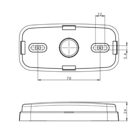 12/24V LED Marker Light with Indicator - Amber - LG146